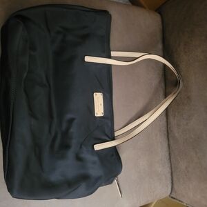 KATE SPADE Black Tote Bag with Cream Handles